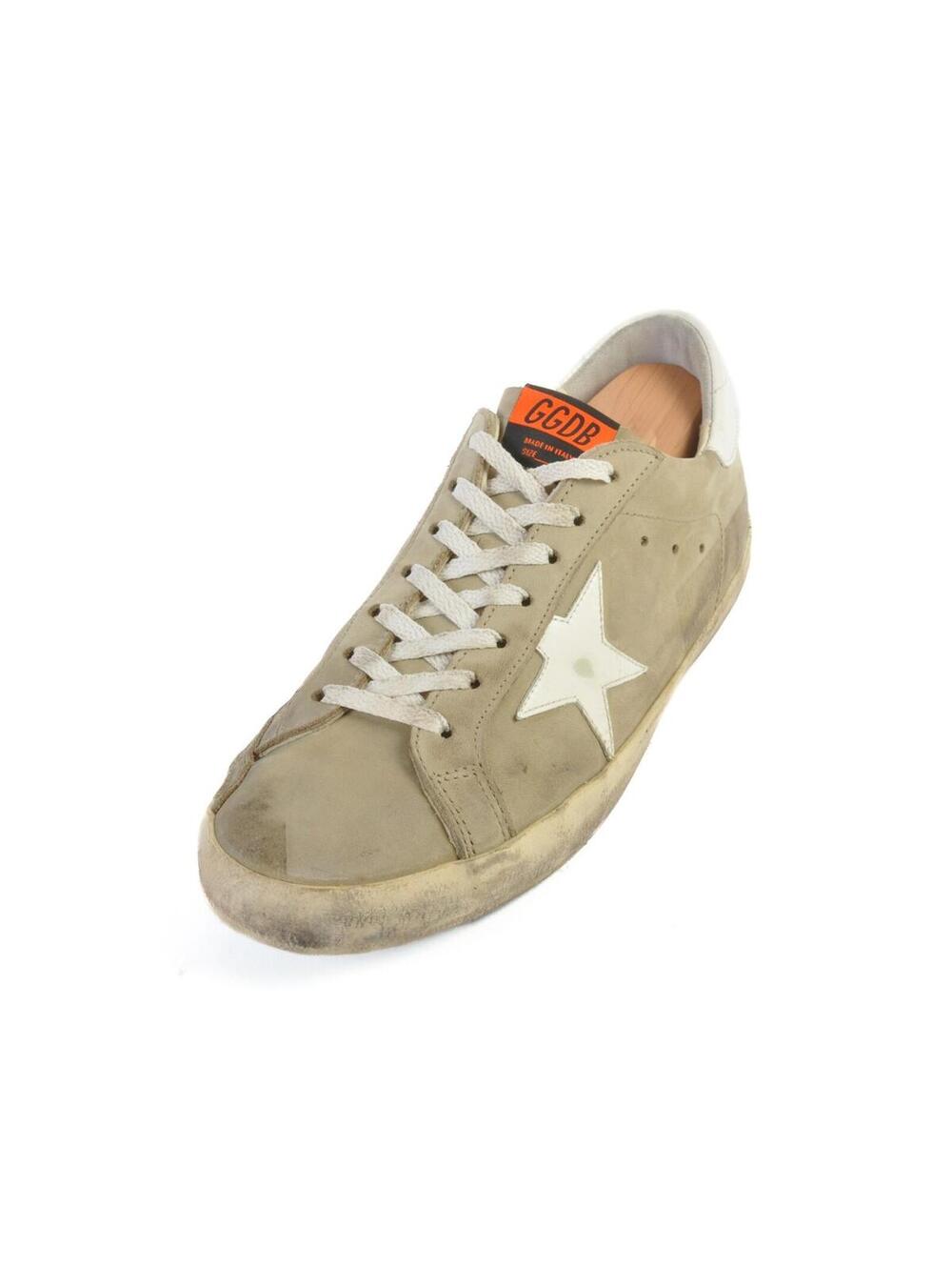 Golden Goose Deluxe Brand Light Brown Distressed Sneakers 12 37821
